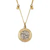 Livy Saint Michael Necklace In Two-toned On Gold