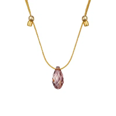 Livy Women's Hyevibe Light Prism Crystal Necklace In Iris/gold