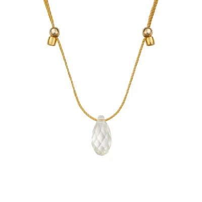 Livy Women's Hyevibe Light Prism Crystal Necklace In Silver Shade/gold