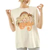 Livylu 80's Dolly Crewneck Tee In Off White In Burgundy