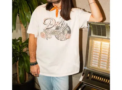 Livylu Dolly Parton Rose Records Graphic Tee In Off White