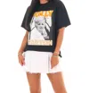 Livylu Dolly Parton Tennessee Checkerboard Thrifted Distressed Tee In Black In Black