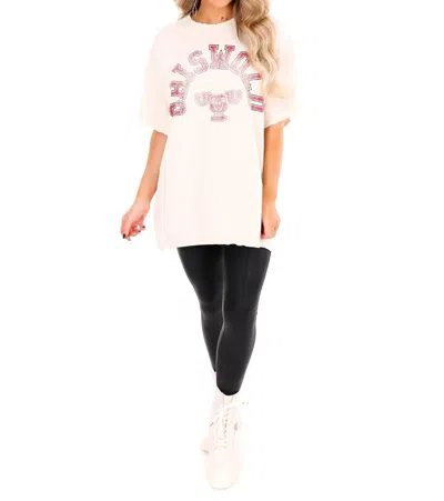 Livylu Griswold Thrifted Tee In Off White