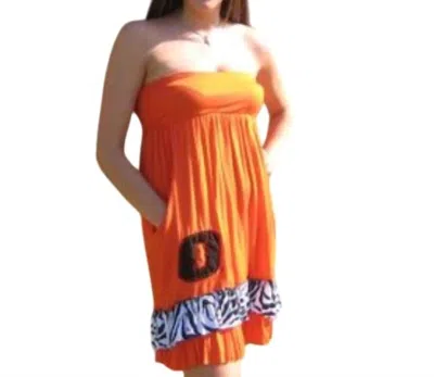 Livylu Oklahoma State University Logo Dress In Orange