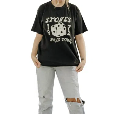 Livylu Unisex - Rolling Stones Dice Hi-dive Graphic Tee In Black