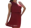 Livylu University Of Arkansas Logo One Shoulder Dress In Red In Red