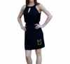 Livylu University Of Missouri Logo Halter Dress In Black In Black