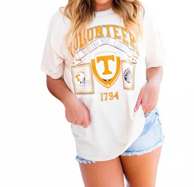 Livylu Vols Prep Patch Tee In Off White