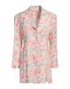 Liya Woman Blazer Pink Size 10 Linen In Pink