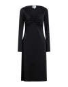 Liya Woman Midi Dress Black Size 8 Pes - Polyethersulfone, Elastane In Black
