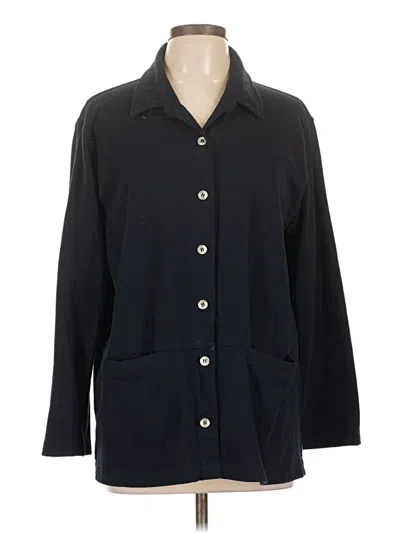 Pre-owned Liz & Co. Cardigan Sweater In Black