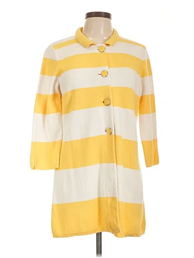 Pre-owned Liz & Co. Cardigan Sweater In Yellow