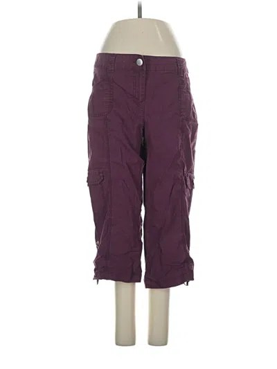 Pre-owned Liz & Co. Cargo Pants In Purple