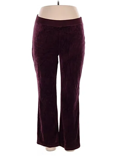 Pre-owned Liz & Co. Casual Pants In Burgundy