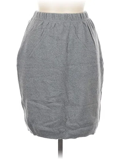 Pre-owned Liz & Co. Casual Skirt In Gray