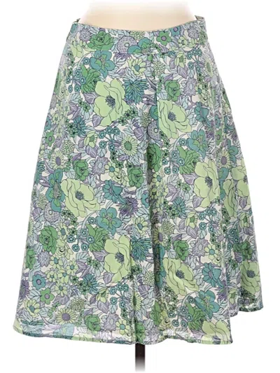 Pre-owned Liz & Co. Casual Skirt In Green