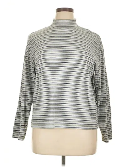 Pre-owned Liz & Co. Long Sleeve Turtleneck In Gray