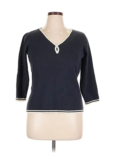 Pre-owned Liz & Co. Pullover Sweater In Blue