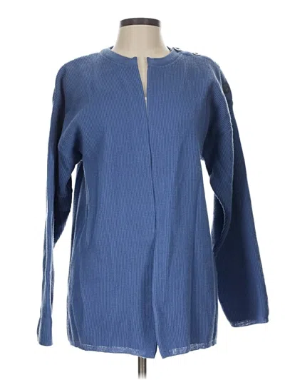 Pre-owned Liz & Co. Pullover Sweater In Blue