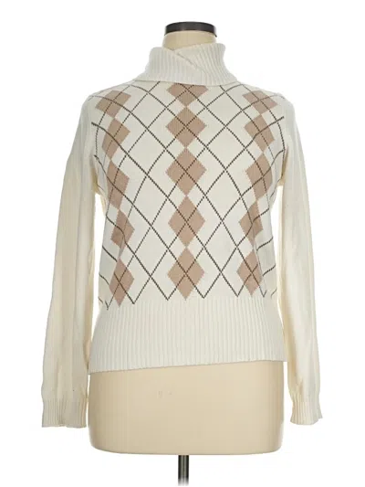 Pre-owned Liz & Co. Pullover Sweater In Ivory