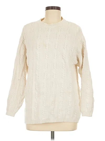 Pre-owned Liz & Co. Pullover Sweater In Ivory