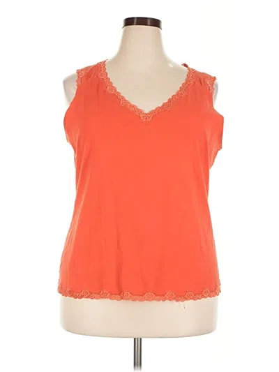 Pre-owned Liz & Co. Sleeveless T-shirt In Orange