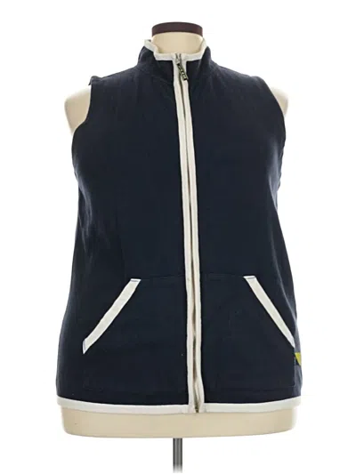 Pre-owned Liz & Co. Vest In Blue