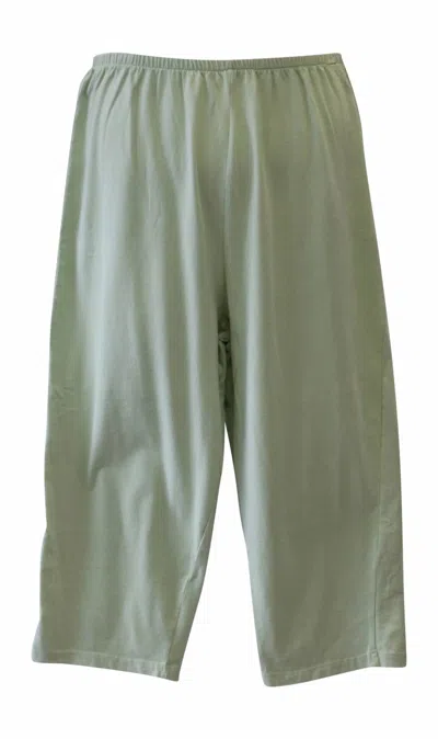 Liz And Jane Women's Cotton Capri Leggings - Plus In Light Green