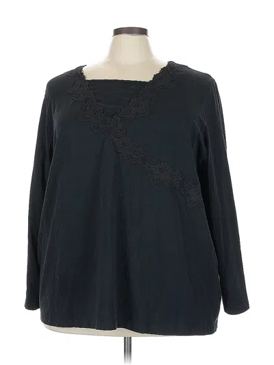 Pre-owned Liz & Me 3/4 Sleeve T-shirt In Black