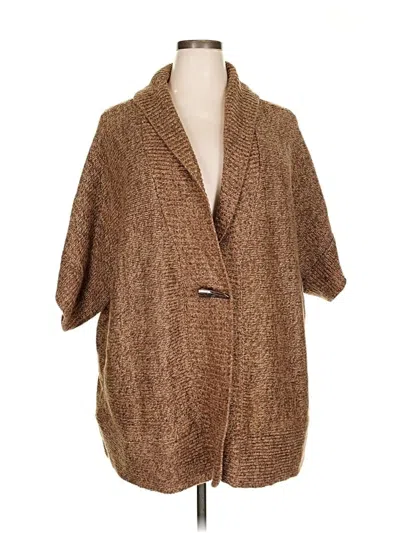 Pre-owned Liz & Me Cardigan Sweater In Brown