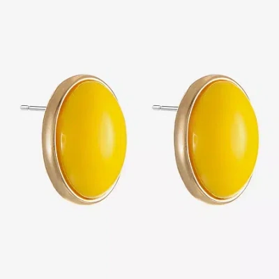 Liz Claiborne 20mm Stud Earrings In Yellow