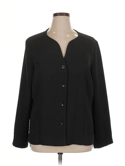 Pre-owned Liz Claiborne 3/4 Sleeve Blouse In Black