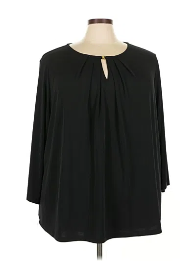 Liz Claiborne 3/4 Sleeve Blouse In Black