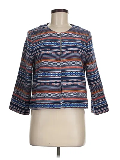 Pre-owned Liz Claiborne 3/4 Sleeve Blouse In Blue