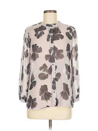 Pre-owned Liz Claiborne 3/4 Sleeve Blouse In Gray