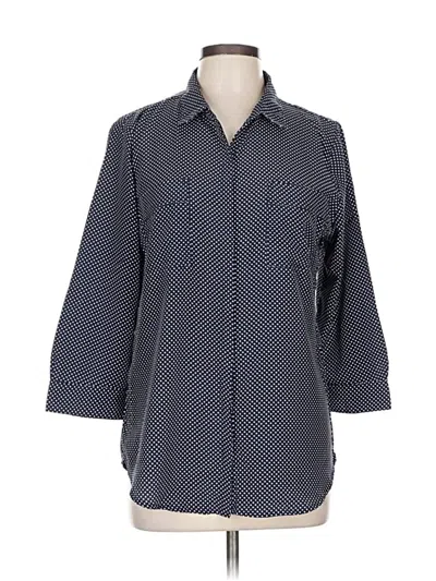 Pre-owned Liz Claiborne 3/4 Sleeve Blouse In Gray