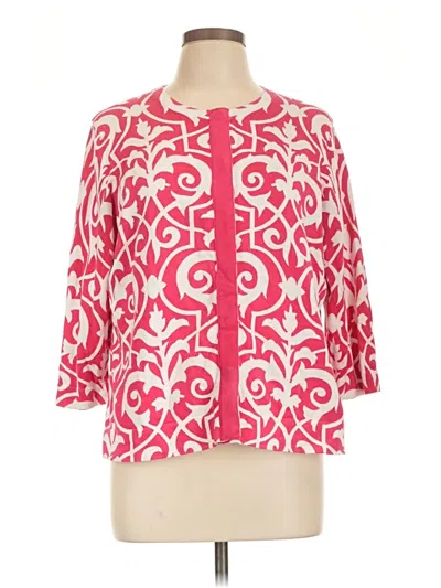 Pre-owned Liz Claiborne 3/4 Sleeve Blouse In Pink