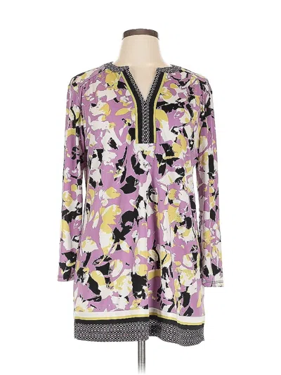 Pre-owned Liz Claiborne 3/4 Sleeve Blouse In Purple