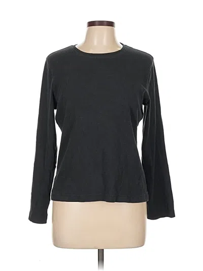 Pre-owned Liz Claiborne 3/4 Sleeve T-shirt In Gray