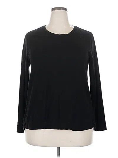 Pre-owned Liz Claiborne 3/4 Sleeve T-shirt In Black