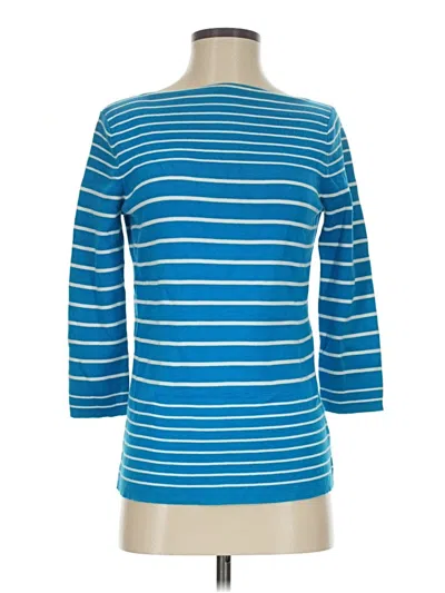 Pre-owned Liz Claiborne 3/4 Sleeve T-shirt In Blue