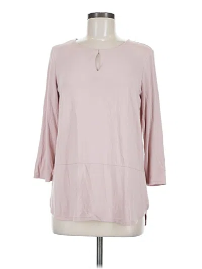 Pre-owned Liz Claiborne 3/4 Sleeve T-shirt In Pink