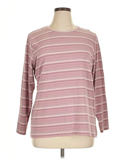 Pre-owned Liz Claiborne 3/4 Sleeve T-shirt In Pink
