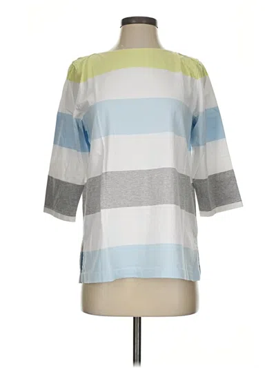 Pre-owned Liz Claiborne 3/4 Sleeve T-shirt In Silver