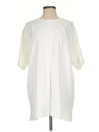 Pre-owned Liz Claiborne 3/4 Sleeve T-shirt In White