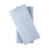 Liz Claiborne 600tc Cotton Sateen Dobby Stripe Wrinkle Free Pillowcases In Blue
