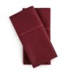 Liz Claiborne 600tc Cotton Sateen Dobby Stripe Wrinkle Free Pillowcases In Red