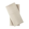 Liz Claiborne 600tc Cotton Sateen Dobby Stripe Wrinkle Free Pillowcases In Sand
