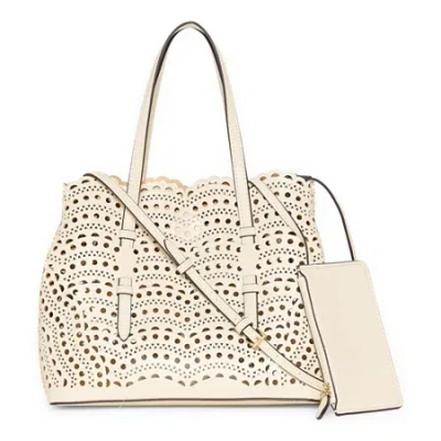Liz Claiborne Antonia Laser Cut Satchel In White