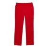 Liz Claiborne Audra Tailored Womens Adaptive Stretch Fabric Easy-on + Easy-off Straight Mid Rise Trouser In Red